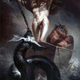 Thor luchando contra Jörmungandr.